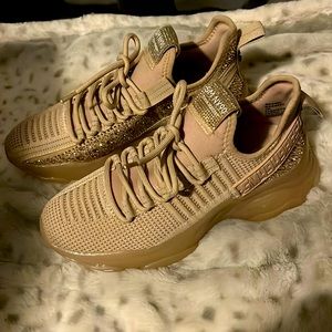 Steve Madden tan bling shoes